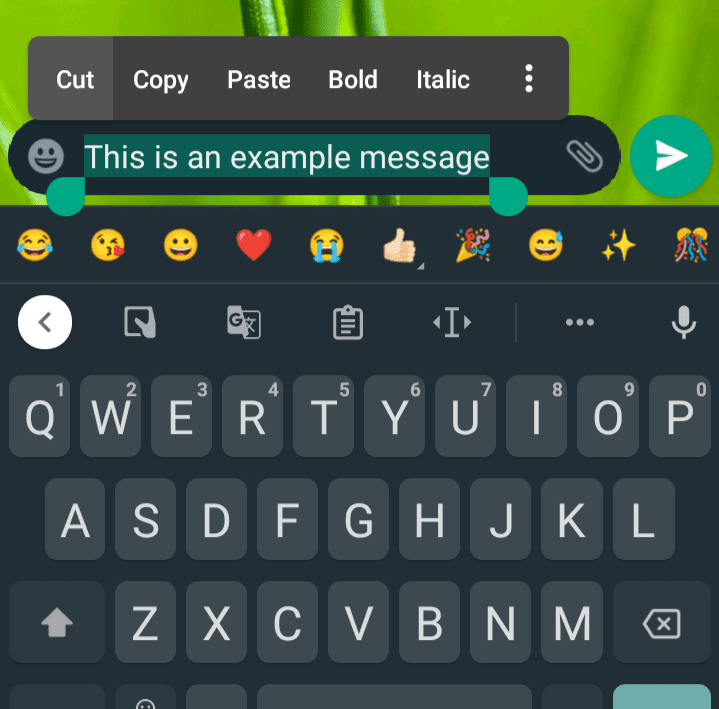 Change font by selecting message